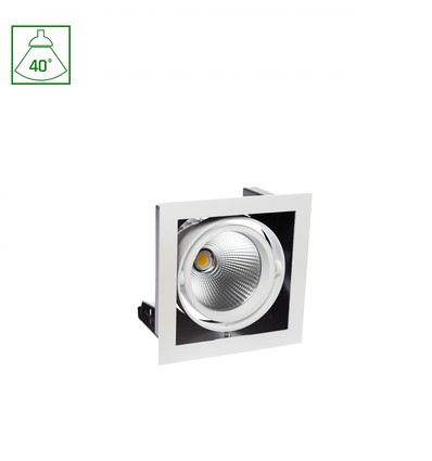 MODERN-DAY indbygningsspot 27W - 1x1LED, COB Citizen, 40°, 700mA, IP20, Varm hvid