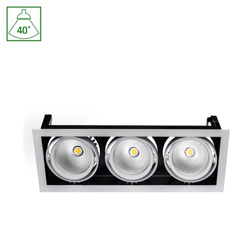 Modern-Day 3x1LED - COB Citizen, 40°, 700mA, 3x27W, IP20, varm hvid, indbygningslys
