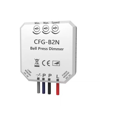 Inline LED Indbygnings Lysdæmper - Push dæmp, Memory, 200W