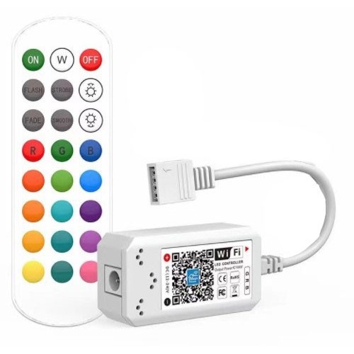 Smart Home RGB controller - Virker med Google Home, Alexa og smartphones, 12V (144W), 24V (288W)