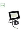 30W LED projektør med sensor - 6000K (Kold hvid), sort