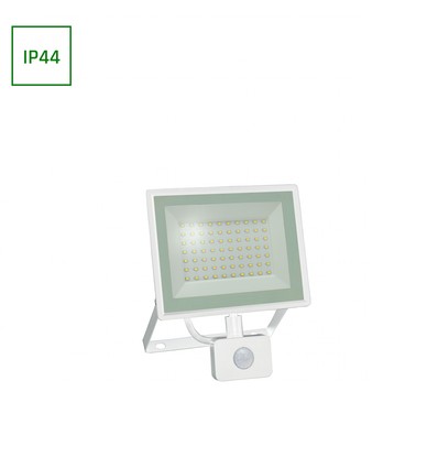 50W Noctis Lux 3 LED projektør med sensor - 4000K, IP44, hvid, udendørs