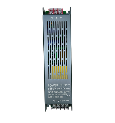 400W / 24V DC strømforsyning - 16.6A, IP20, Flicker free