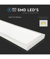 120x30 LED panel, 40W - 110lm/W, indbygget i hvid ramme