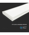 120x30 LED panel, 40W - 110lm/W, indbygget i hvid ramme