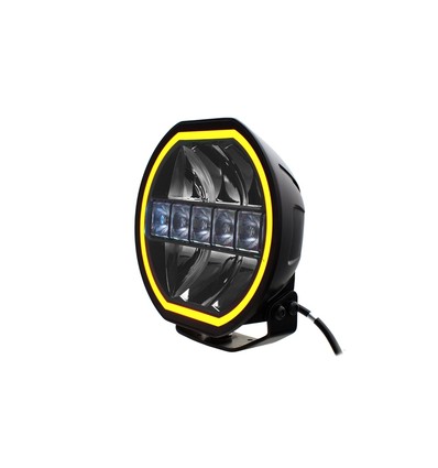 108W 7'' Beam HEXA, LED fjernlygte - E-godkendt, dual positionslys, arbejdslampe