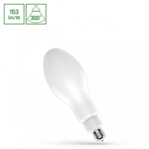 E27 36W LED pære - 360°, Matteret glas