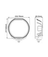 144W 9'' Beam HEXA - E-godkendt, LED fjernlygte, dual positionslys, arbejdslampe