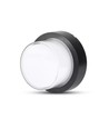 V-Tac 7W LED sort væglampe - Rund, IP65 udendørs, 230V, inkl. lyskilde