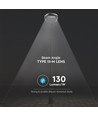 V-Tac 50W LED gade/parklampe - 5 års garanti, Type III- linse, IP65