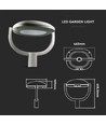 V-Tac 50W LED gade/parklampe - 5 års garanti, Type III- linse, IP65