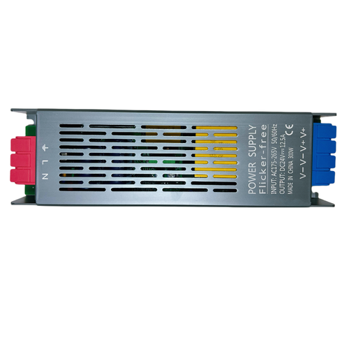 300W / 24V DC strømforsyning - 12,5A, IP20 indendørs, Flicker free