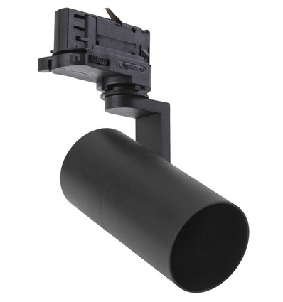 3-faset GU10 MADARA Mini II skinnespot - Sort, 3 kredsløb, uden lyskilde