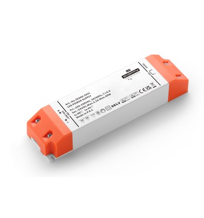 Snappy 60W / 24V DC strømforsyning - 2,5A, IP20 indendørs