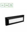 6W LED trappelys, CCT - 3 lyskulører, IP54, sort, udendørs væglampe