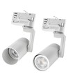 3-faset GU10 Madara Mini II skinnespot - Uden lyskilde, Hvid, 3 kredsløb