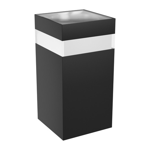 9W Torre ring væglampe - IP54 udendørs, CCT, Firkantet, 3 lyskulører, sort, inkl. lyskilde