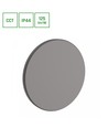 12W Væglampe - IP44 udendørs, Ø18cm, 3 lyskulører, grå, CCT