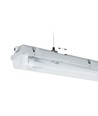Outlet: 60cm 18W Limea H LED dobbeltarmatur, gennemfortrådet - IP65 vandtæt, Inkl. 2x T8 LED rør