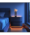 Outlet: Blomstervase med LED lys Inde/ude - Sort, dæmpbar, IP54 udendørs
