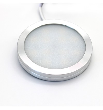 Ø6cm Sono60 møbelspot RA92 - 12V DC, Mål: Ø6 cm, Påbygning, Skabsbelysning, børstet stål