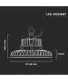 V-Tac 100W LED high bay - 0/1-10V Dæmpbar, Samsung LED chip, IP65, 5 års garanti