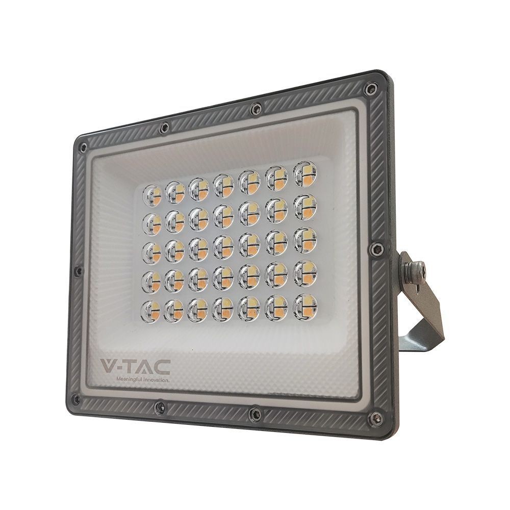 V Tac 30w Led Projektør Cct 3 Lyskulører Arbejdslampe Udendørs Dæmpbar : Ikke Dæmpbar Farve På Hus : Grå Kulør : 3 I 1