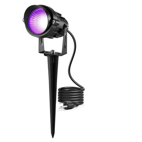 UV 395nm LED projektør - Sort, ultraviolet, 10W, IP65, 230V