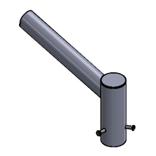 Beslag til gadelampe - Ø48mm / Ø70mm, grå pulverlakeret
