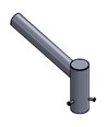 Beslag til gadelampe - Ø48mm / Ø70mm, grå pulverlakeret