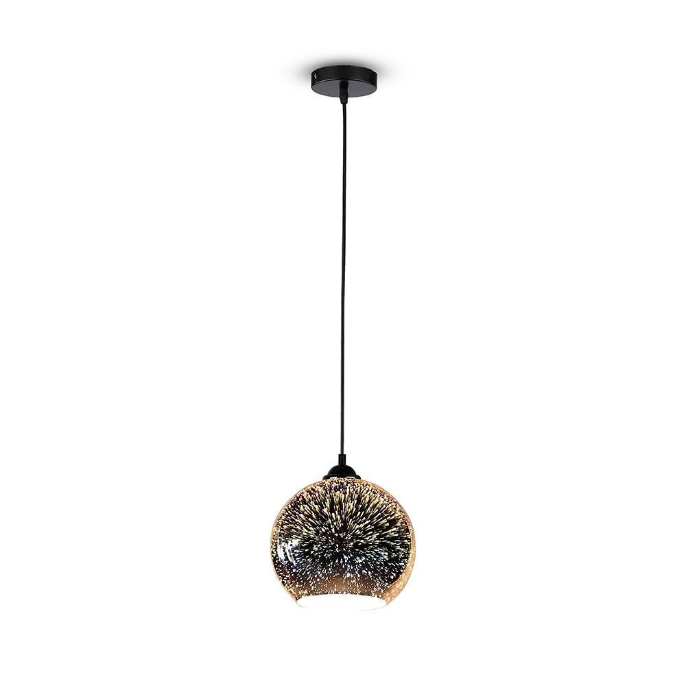 V Tac 3d Glas Pendel Lampe Ø25 Cm E27