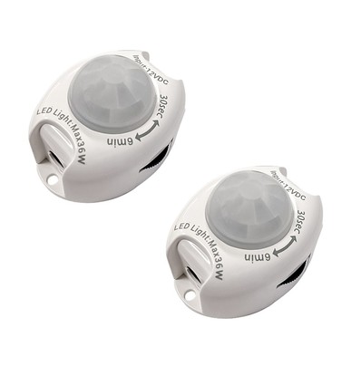 Outlet: Trappe Sensor Sæt Til 12V LED Strip i Hvid - 2-Pak