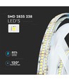 V-Tac 17W/m LED strip - 5m, 150lm/W, IP20, 24V, 238 LED pr. meter