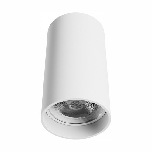 GU10 påbygningsspot - Hvid, rund, loftlampe, uden lyskilde