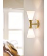 Outlet: Herstal Harlekin Duo Væglampe 2xE14 i Messing