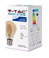 V-Tac 4W LED pære - Kultråd, røget glas, Samsung LED chip, ekstra varm hvid, 2200K, A60, B22