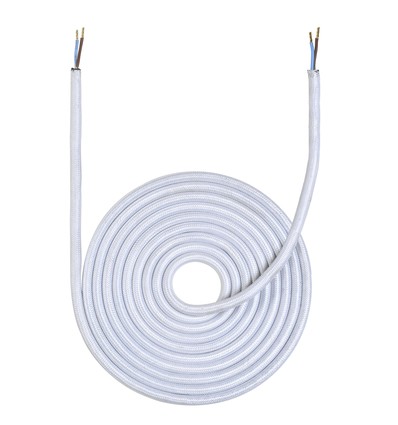 3 Meter Hvid Stofledning 2X0,75 m2 Fra Halo Design