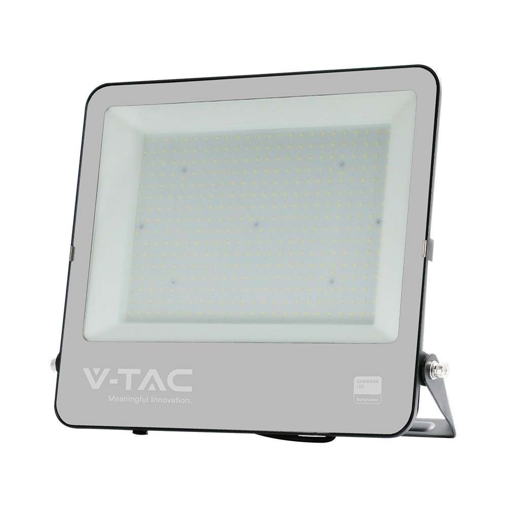 V Tac 300w Led Projektør 135lm/w Samsung Led Chip Arbejdslampe 1m Ledning Udendørs Dæmpbar : Ikke Dæmpbar Farve På Hus : Sort Kulør : Kold