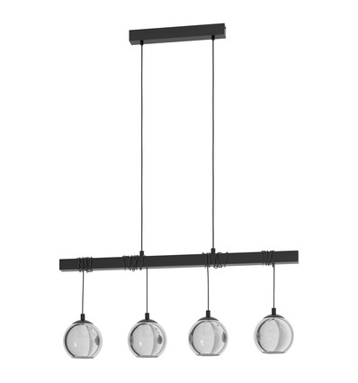 Outlet: EGLO Argallo Pendel Lampe Til 4xE27 i Glas/Sort