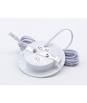 2,5W Ø6,8cm Cabi68 møbelspot RA91 - 12V DC, Hul: Ø5,5 cm, Mål: Ø6,8 cm, Mat hvid