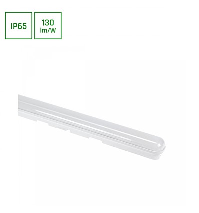 60cm 25W komplet LED armatur - 120lm/W, IP65, 4000K, gennemfortrådet