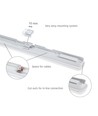 60cm 25W komplet LED armatur - 120lm/W, IP65, 4000K, gennemfortrådet