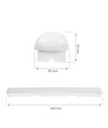 60cm 25W komplet LED armatur - 120lm/W, IP65, 4000K, gennemfortrådet
