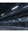 60cm 25W komplet LED armatur - 120lm/W, IP65, 4000K, gennemfortrådet
