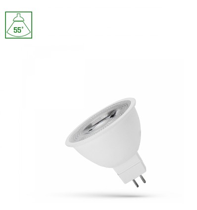 GU5.3 6W LED pære, 12V - 450lm, 55°, kold hvid, MR16