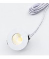 LEDlife Ø3,8cm Focu38 møbelspot indbygning RA92 - Hul: Ø3,5 cm, Mål: Ø3,8 cm, Mat hvid, 2W, 12V DC