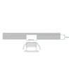 LEDlife Ø3,8cm Focu38 møbelspot indbygning RA92 - Hul: Ø3,5 cm, Mål: Ø3,8 cm, Mat hvid, 2W, 12V DC