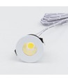 LEDlife Ø3,8cm Focu38 møbelspot indbygning RA92 - Hul: Ø3,5 cm, Mål: Ø3,8 cm, Mat hvid, 2W, 12V DC