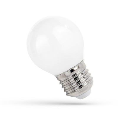 #2 - 1W LED kronepære - G45, kultråd, matteret glas, E27 - Dæmpbar : Ikke dæmpbar, Kulør : Neutral