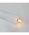LED Bloklys 10cm høj, flammeeffekt, hvid - Ø5cm, 15cm høj, virker m. fjernbetj, timer, ægte stearin